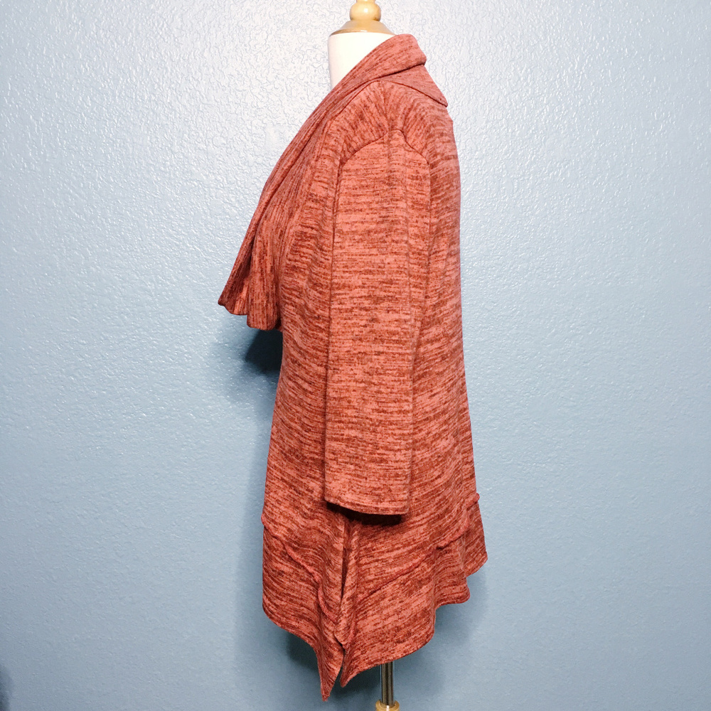 Coco Bianco Rust Marled Cowl Neck Tunic Top - Picture 4 of 6